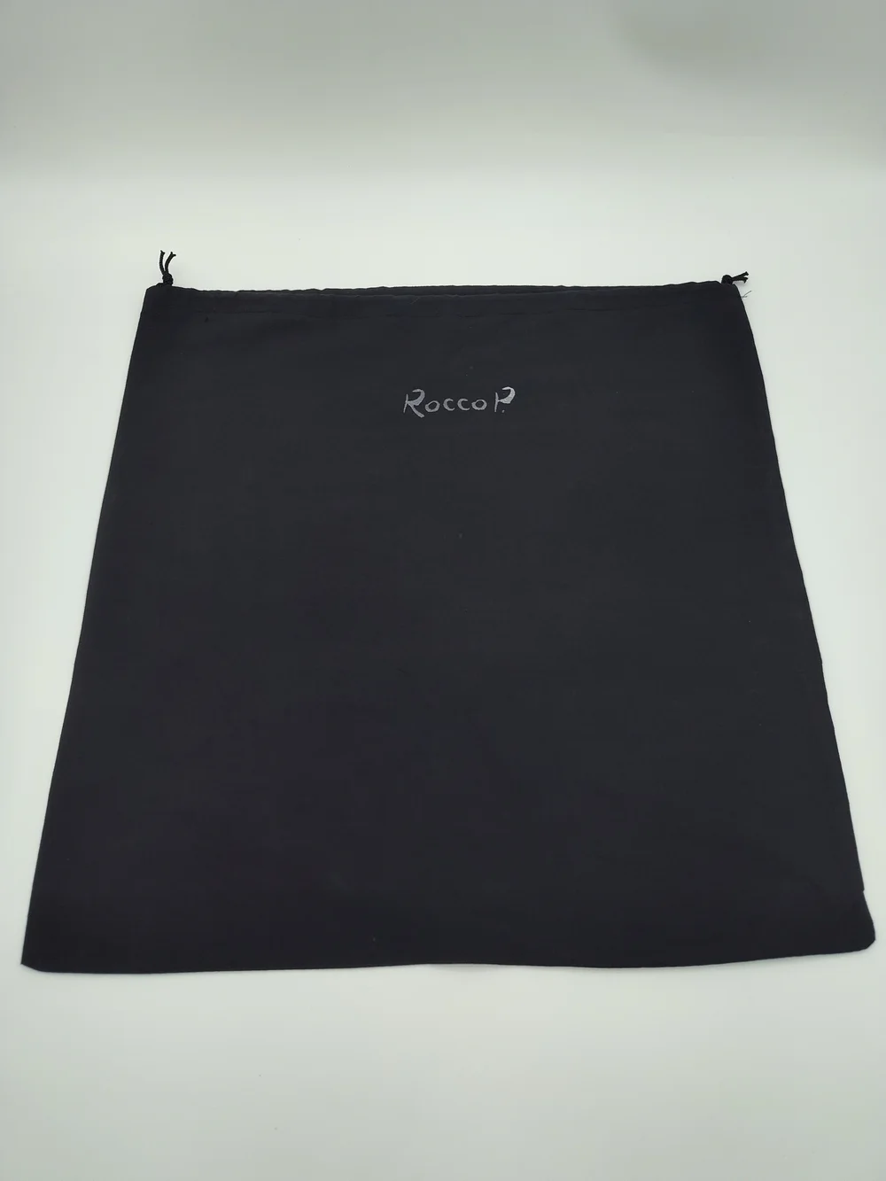 ROCCO P Dust Bag 18x17.5 Black Drawstring Storage Shoe Travel Organizer EUC